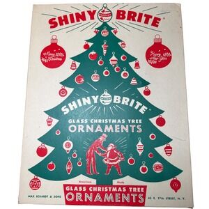 Vintage Shiny Brite Glass Christmas Ornament Box Max Eckardt & Sons MCM USA